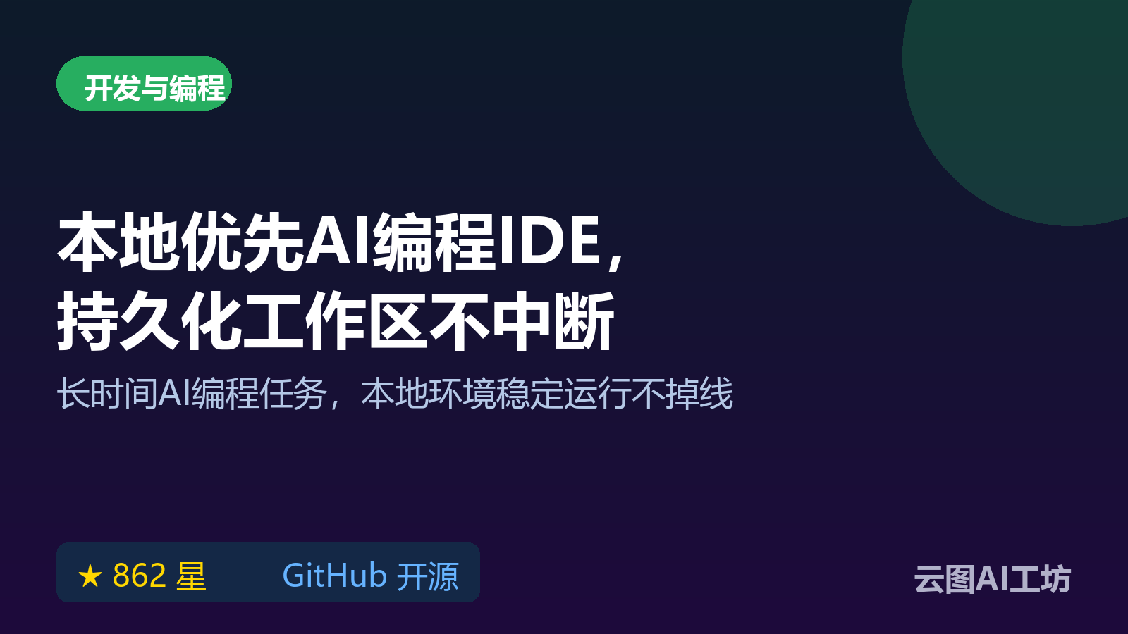 Clodex 开源本地优先 IDE：持久化工作区处理长时间 AI 编程任务实测